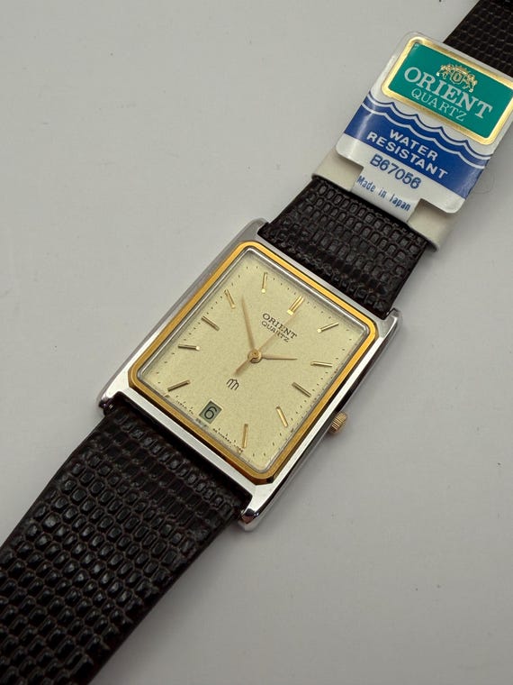 【Vintage】ORIENT オリエント タンク レクタンギュラー Vintage Orient Tank - Never Worn - 1980s - Sand Dial - Very Rare