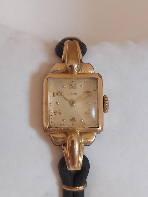 Vintage Laco - Gold Plated - art deco - 1950s - Waltz Gold