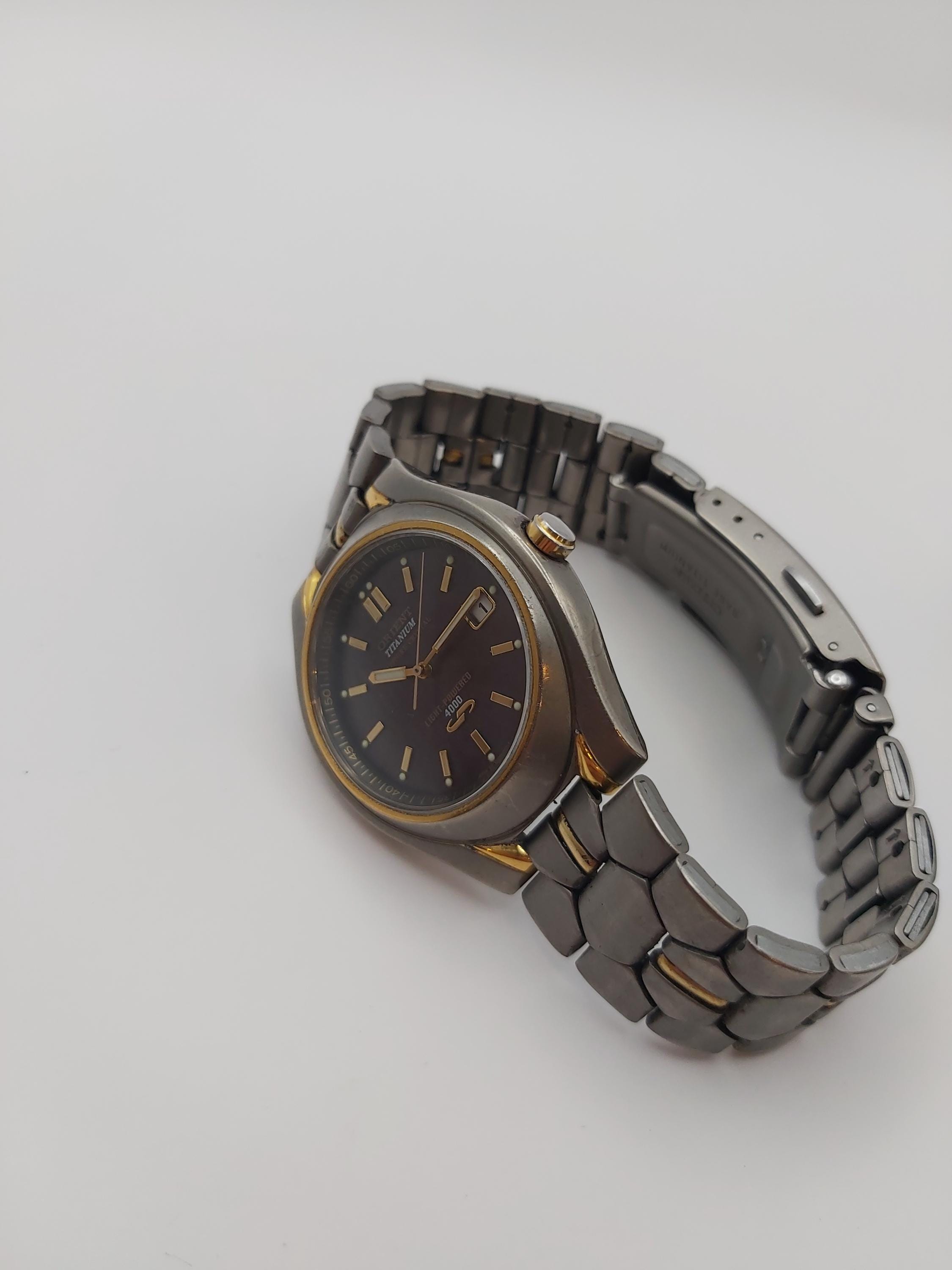 Orient Titanium “light-powered 4000” - Sapphire - Two-tone - Solar