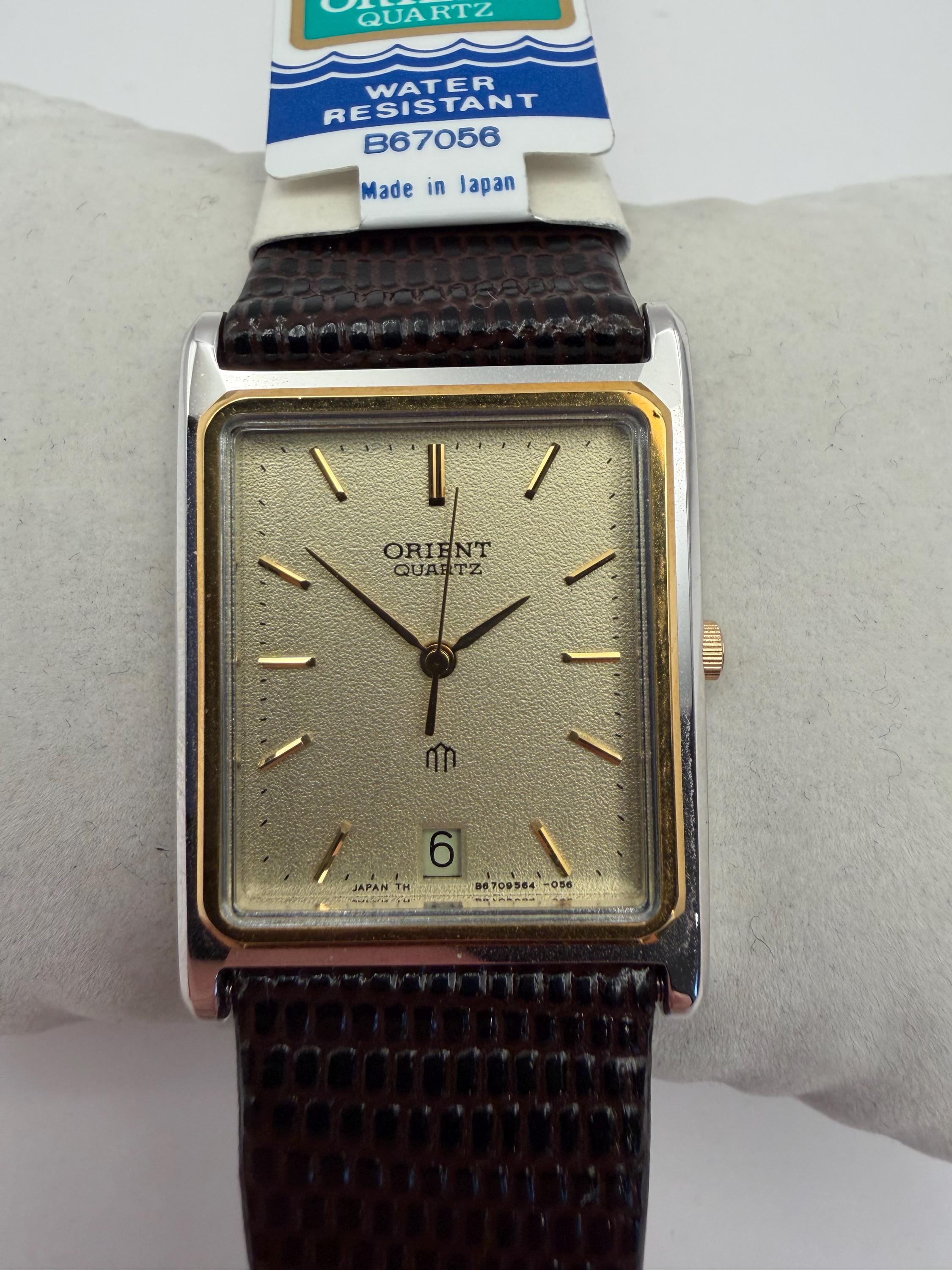 80s Vintage Orient 腕時計 タンク スモールセコンド 80年代 Vintage Orient Tank - Never Worn - 1980s - Sand Dial - Very Rare
