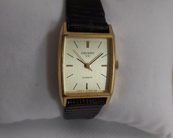 Vintage Orient VX Tank 1980s - Ladies Watch - Beige Dial - Brand