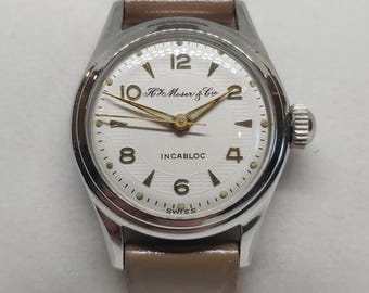 Vintage H. Moser & Cie Ladies Watch: Swiss Manual Wind AS 1240, 1950s