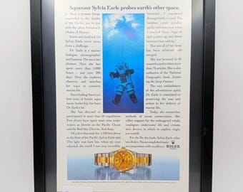 Framed 1991 Vintage Rolex Watch Original Magazine Advertisement