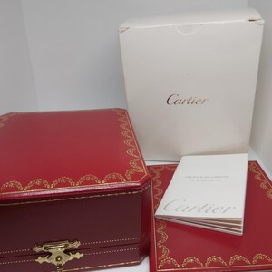 Cartier Colisée Alarm Travel Clock | Quartz | 18k 3N Gold-Plated | Sapphire Crown | Full Set | 1987 | Excellent Condition image 8