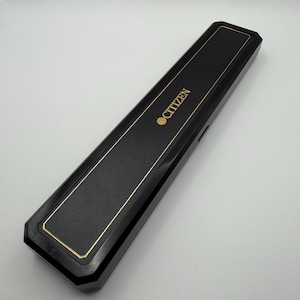 Vintage Citizen Watch Box – Black Presentation Case with Velvet Interior