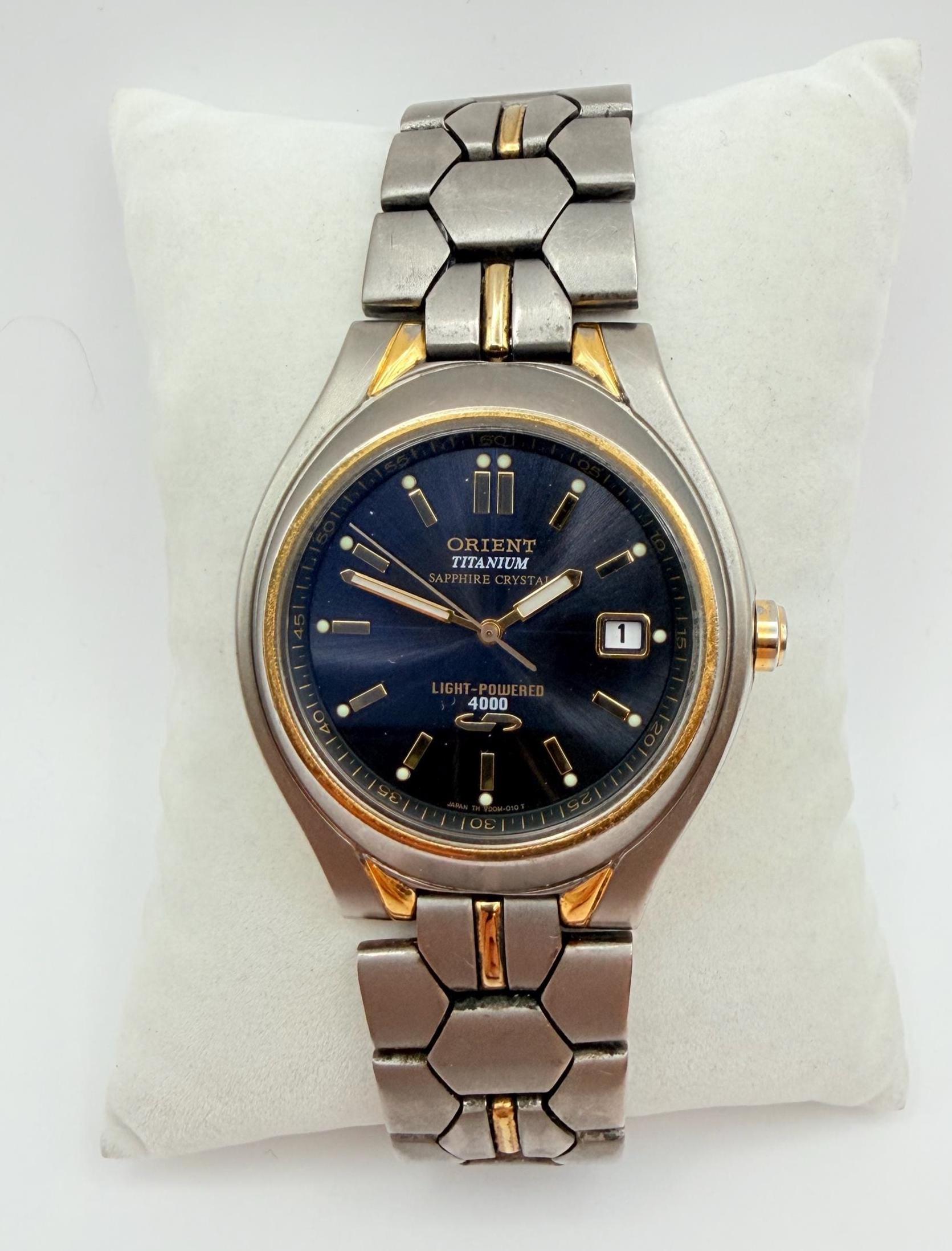 Orient Titanium “light-powered 4000” - Sapphire - Two-tone - Solar