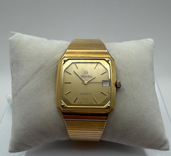 Vintage - Atlantic Quartz (ref. 482215) – Gold-tone Tank W