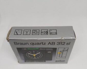 Vintage Braun AB 312 SL Travel Alarm Clock: Quartz, Made in