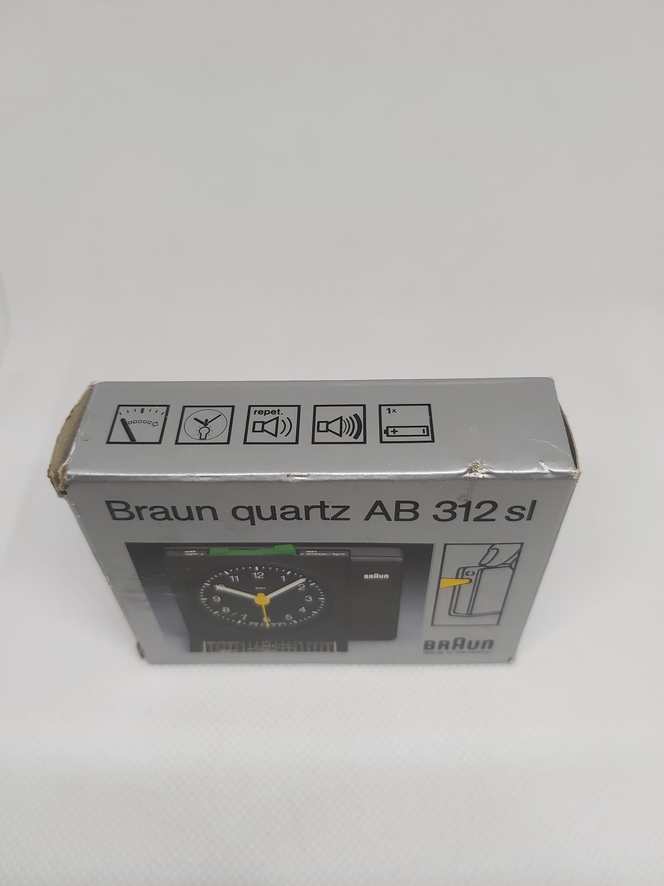 Vintage Braun AB 312 SL Travel Alarm Clock: Quartz, Made in