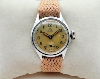 Vintage Lion Swiss Ladies Watch | Manual Wind | Small Seconds | Patina Dial | Swiss Made