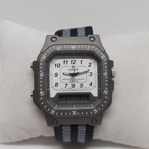 Lorus by Seiko Anadigi Watch | Ref R-QF037 | 50m Water Resistant | Dual Display | Resin Case | Vintage Unisex