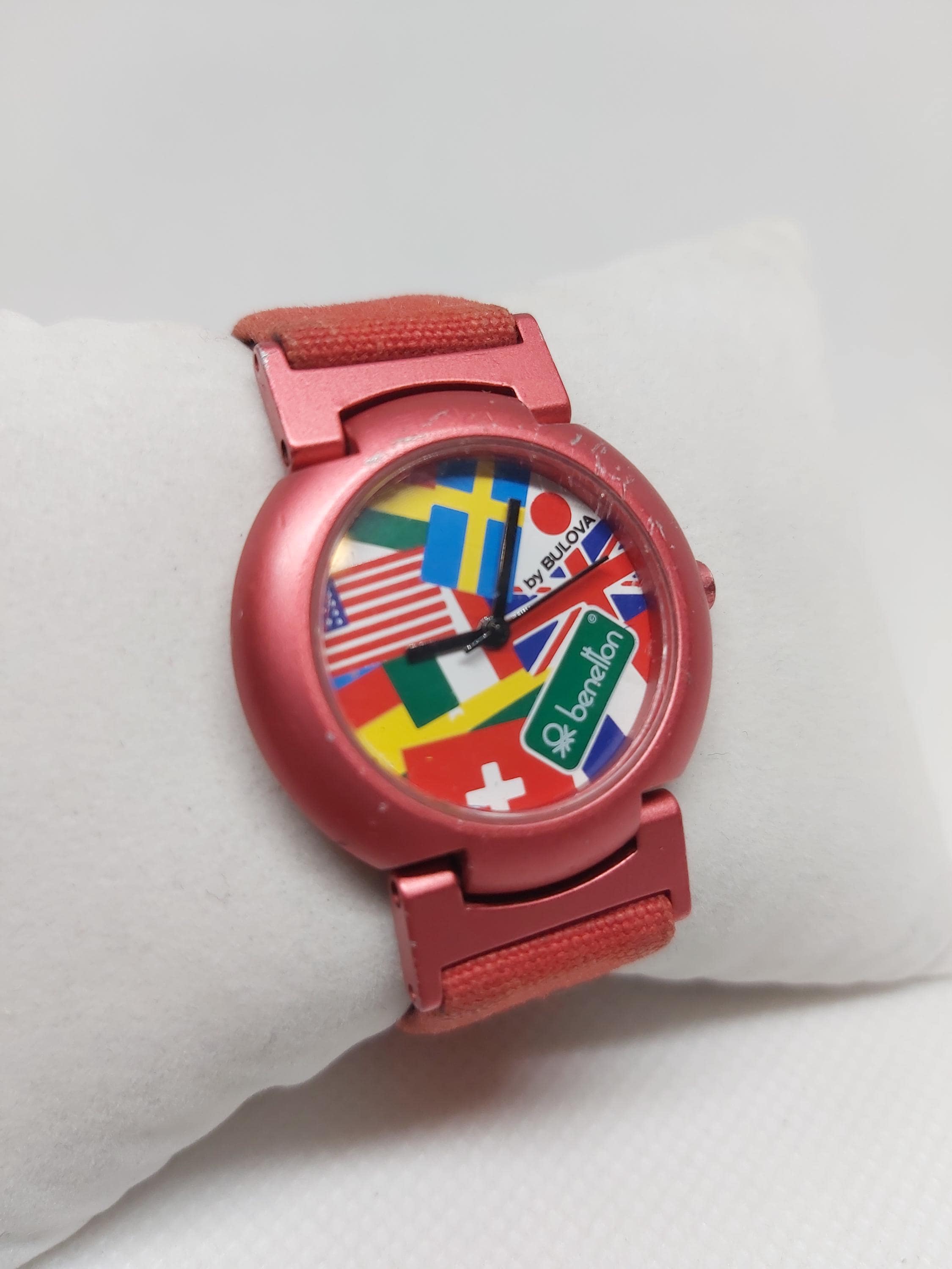 Vintage Benetton by Bulova - Unique Multinational Flag Dial - Rare