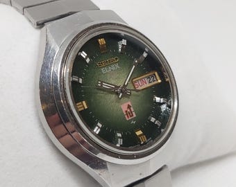 ヴィンテージ セイコー エルニックス SG：グリーンダイヤル 自動巻き