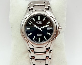 Citizen Marinaut Titanium Watch – Black Dial, Sapphire Crystal, 100m WR