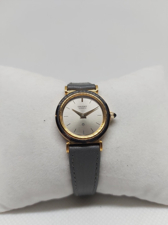 Unworn Orient Quartz Ladies Watch | Unique Black Gem Crown