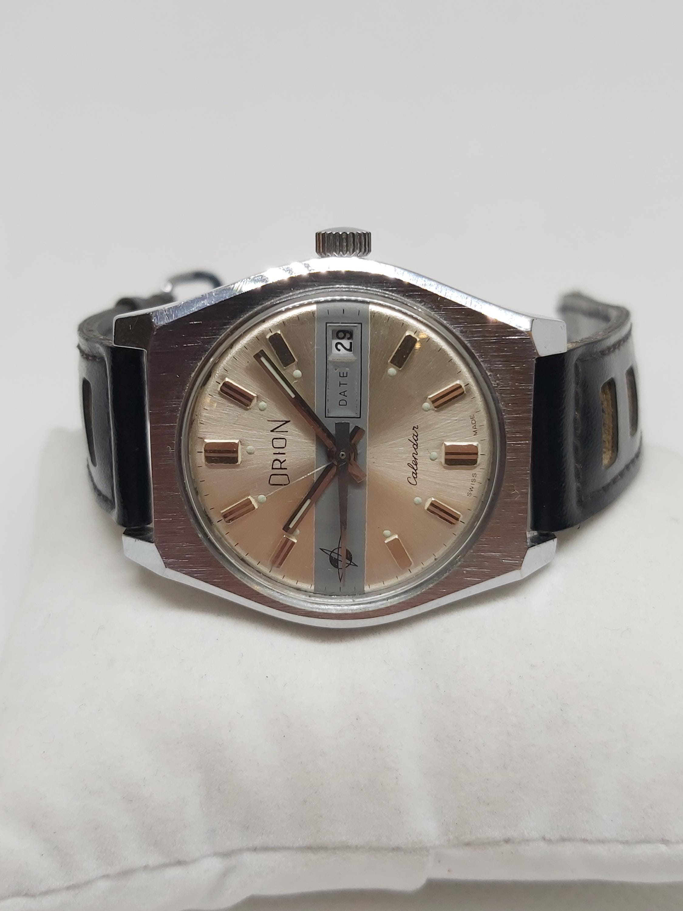Vintage Orion Wind-up Mechanical Watch With Date - 1960s/70s