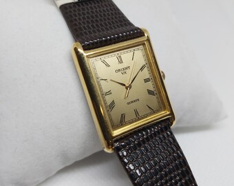 Buy Vintage Orient VX Tank 1980s Never Worn Gold Dial