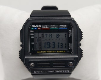 Rare Vintage Casio BM-100WJ Digital Barometer Watch – A 