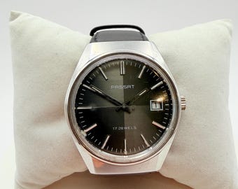 Vintage Passat 17-Jewel Mechanical Watch – Geometric Green-Grey Dial, Date (c. 1970s)