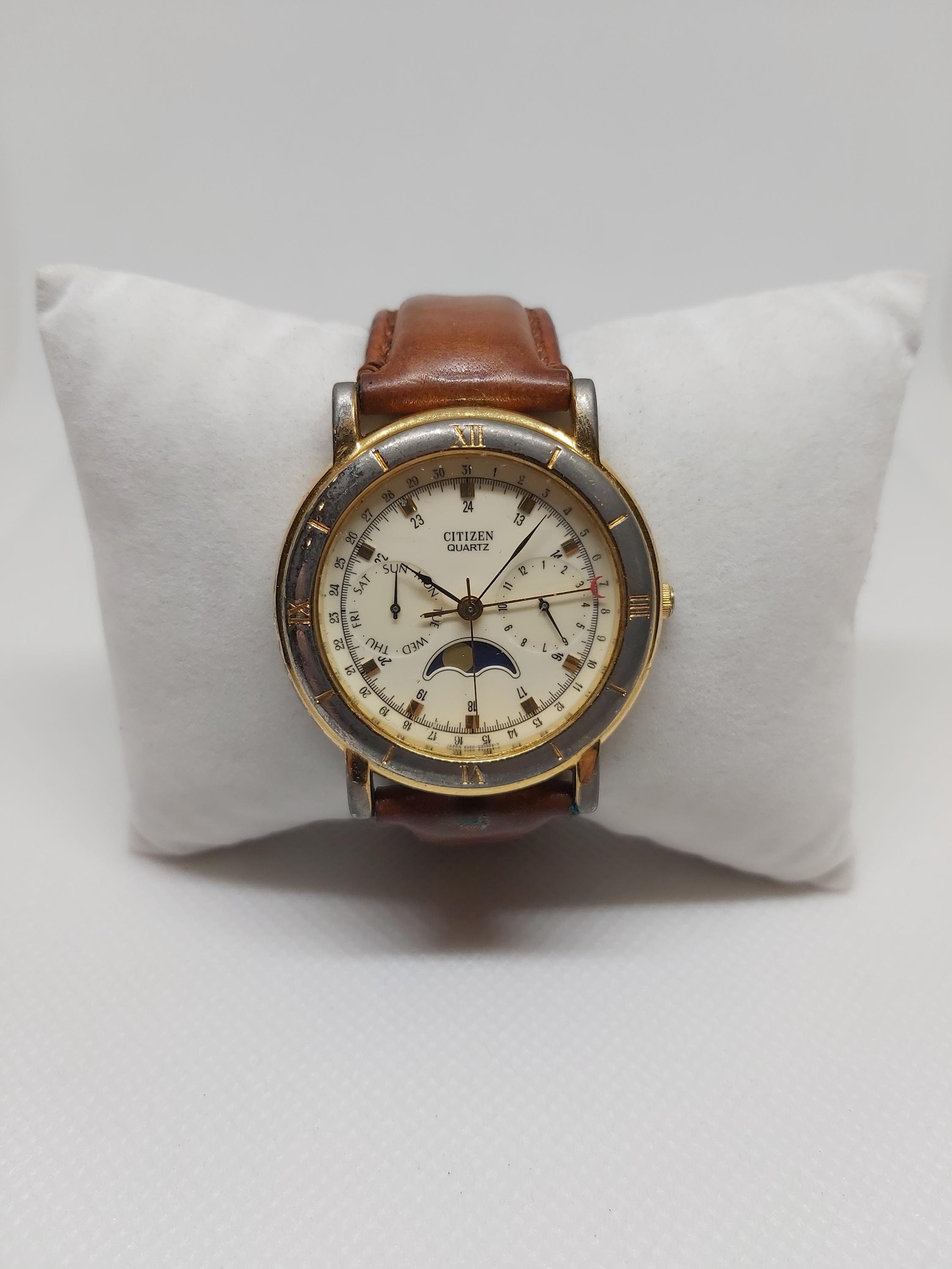Very Rare Citizen 6350 Y57500 Moonphase Assembled in West Germany Vintage Quartz Elegance Etsy UK