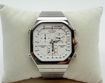 Citizen Alarm Chronograph 3530-351100 Vintage Quartz Watch | Original Bracelet | Japan | 1988