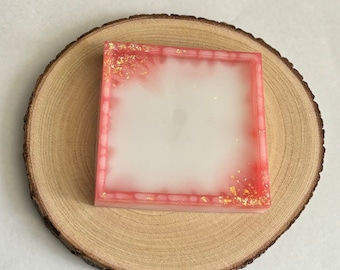 Pink & White, Square tray, Jewellery Tray, Trinket dish, Jewellery Dish, Ring Dish, Jewellery Storage, Ring organiser, Gift, Home decor