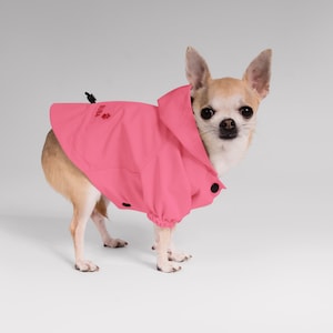 Coral outdoor dog rain coat, classy dog clothes, dog costume, small dog clothes, dog gifts, large dog jacket, custom dog gift