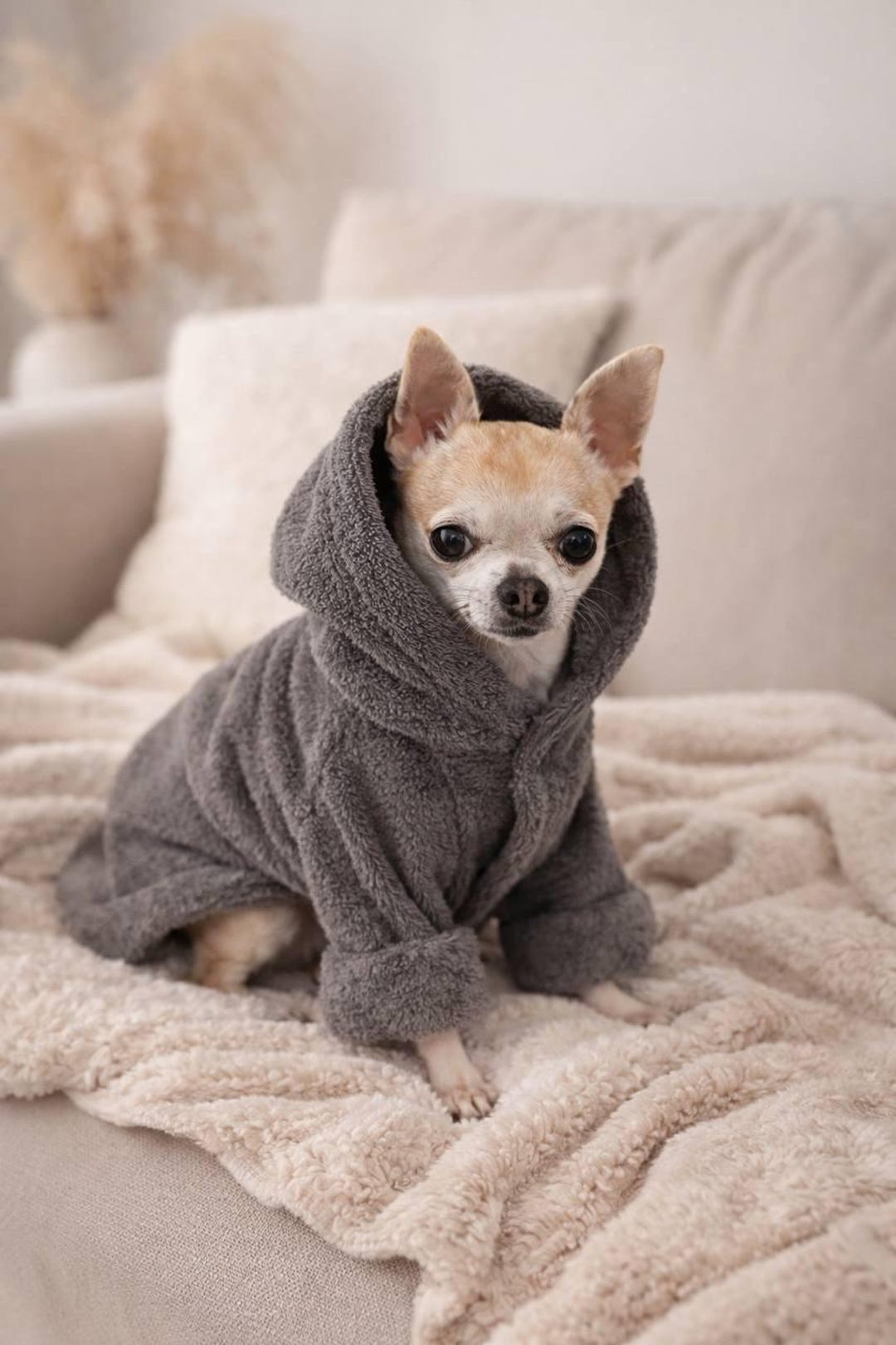Dog Sith Robe Dog Bathrobe With Hood, Soft Towel Robe for Small Dogs, Puppy Spa Robe ...
