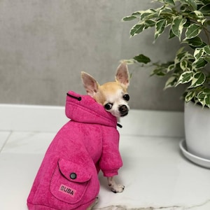 Custom pink dog hoodie, large dog clothes, cotton sweater for pets, gifts for dog lovers, large dog sweater, gifts for pets, dog costume