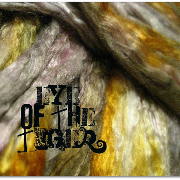 Mulberry Silk Sliver Roving in Eye of the Tiger OOAK, 4 oz / 113.4 g