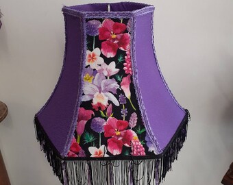 Vintage purple 2024 lamp shade