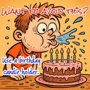 Birthday candle holder