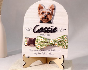 Custom Pet Collar Sign - Memorial Collar Frame, Wooden Sign With Collar Holder, Dog Memorial Gifts, Pet Loss Gifts, Pet Sympathy Gift