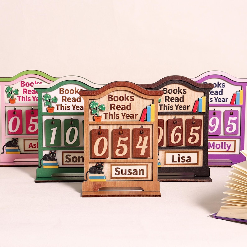 Multi Color Books Read Tracker, Books Read This Year Counter, Book ...