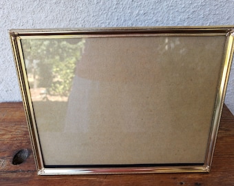 Vintage Gold Metal PICTURE FRAME with an Embossed Suround and Fancy Corners - 8 x 10