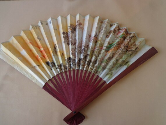 Lot of 4 Vintage Asian Folding Fans - image 2