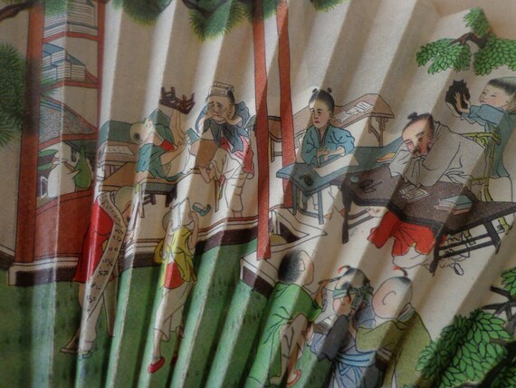 Lot of 4 Vintage Asian Folding Fans - image 10