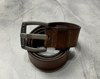 Vintage Diesel Leather Belts Y2K Opium Style Streetwear Rare