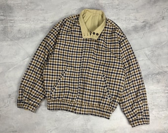 Vintage Aquascutum Plaid Harrington Jacket