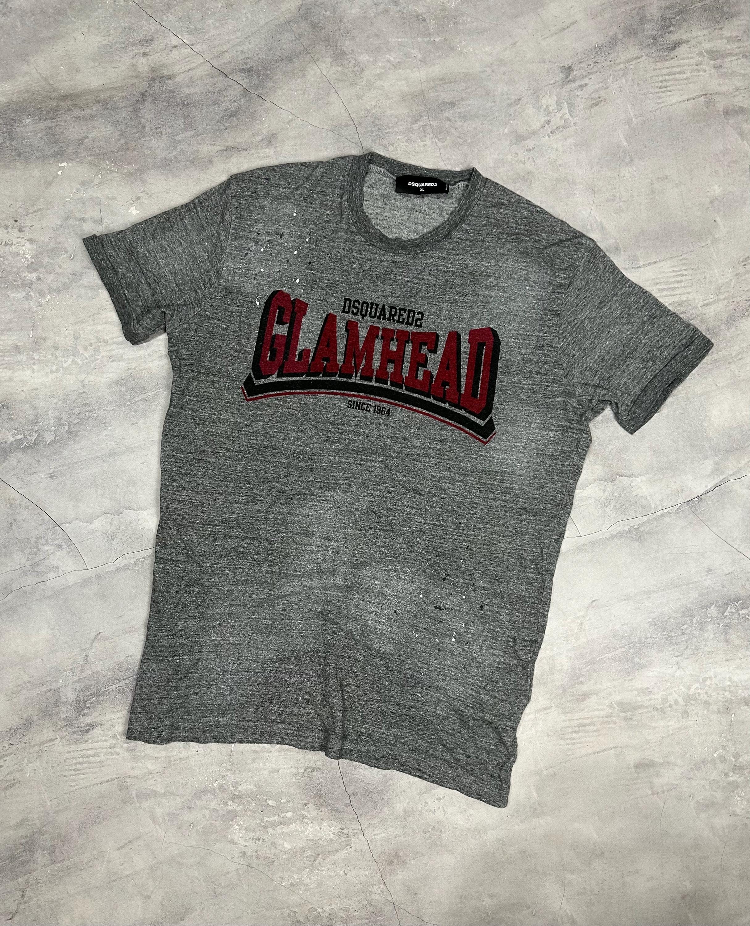 Dsqured2 Glamhead Melange Cotton Stained Tee Size XL - Etsy New 