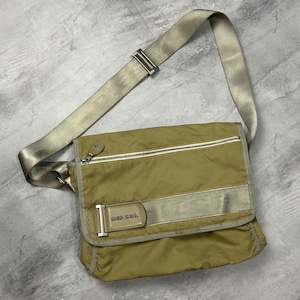 バッグ 90s OLD DIESEL messenger bag Y2K 4183 Vtg 90s DIESEL Flap Messenger Crossbody Bag Y2K Canvas