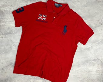 Vintage Polo Ralph Lauren Great Britain Logo Shirt (XXL) - Etsy