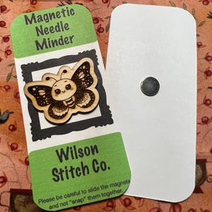 Süßes Cartoon Schmetterling Design 1 Laser Gedruckt Holz Needle Minder für Kreuzstich