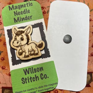 Niedliche Cartoon Esel Design 1 Laser Gedruckt Holz Nadelmagnet für Kreuzstich