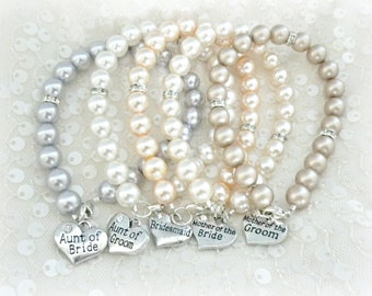 Mother of the Groom Bracelet, Mother of the Groom Pearl Bracelet, Mother of the Bride, Aunt of the Bride, Aunt of the Groom, Bridesmaid