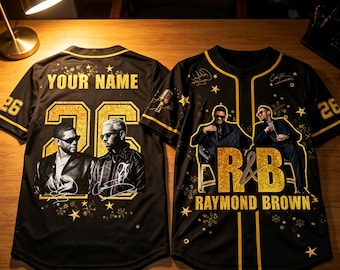 Usher x Chris Brown Concert Jersey – RNB Legends Baseball Shirt, Custom Hip Hop Fan Jersey, Personalized Music Tour Outfit