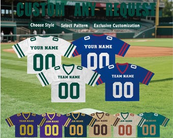 Personalized Glitter Crop Football Jersey, Custom Embroidered Team Uniform