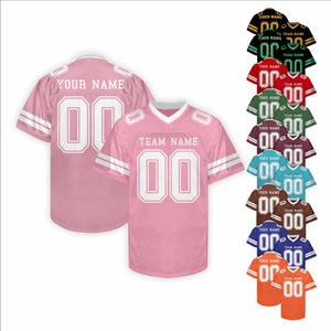 Personalized Team Name & Number Football Jersey, Custom Football Jersey for Men Women Kid, Customize Football Jerseys Team Uniform, Fan Gift