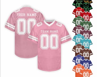 Personalized Team Name & Number Football Jersey, Custom Football Jersey for Men Women Kid, Customize Football Jerseys Team Uniform, Fan Gift