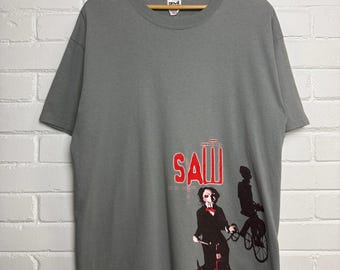 Vintage Saw Jigsaw Tricycle Horror Movie Promo T Shirt Shirt Size XL